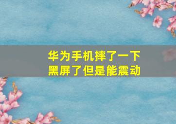 华为手机摔了一下黑屏了但是能震动