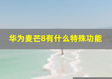 华为麦芒8有什么特殊功能