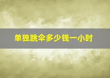 单独跳伞多少钱一小时