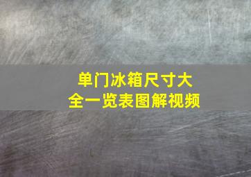 单门冰箱尺寸大全一览表图解视频