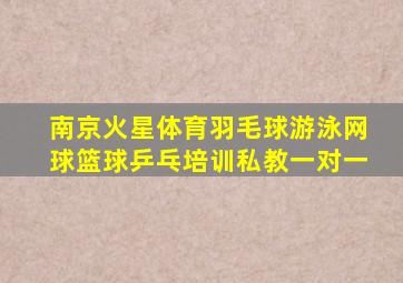 南京火星体育羽毛球游泳网球篮球乒乓培训私教一对一