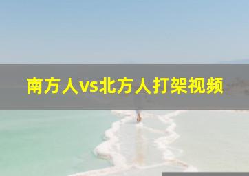 南方人vs北方人打架视频