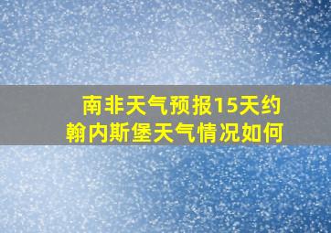 南非天气预报15天约翰内斯堡天气情况如何