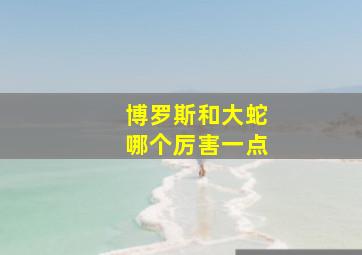 博罗斯和大蛇哪个厉害一点