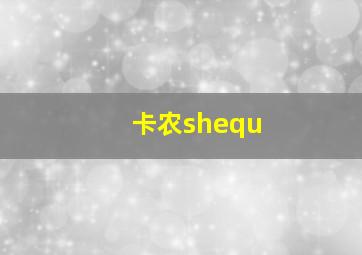 卡农shequ