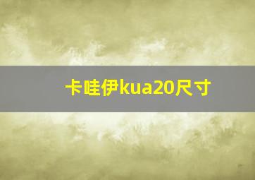 卡哇伊kua20尺寸