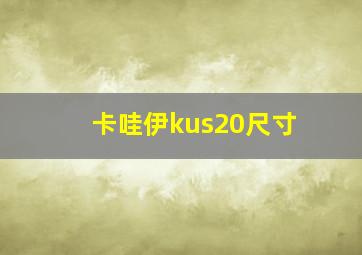 卡哇伊kus20尺寸