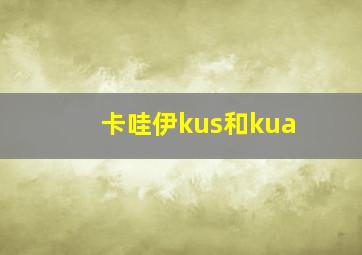 卡哇伊kus和kua