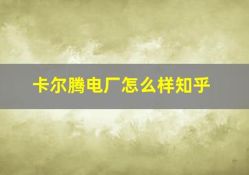 卡尔腾电厂怎么样知乎