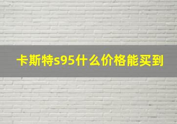 卡斯特s95什么价格能买到