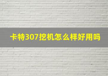 卡特307挖机怎么样好用吗