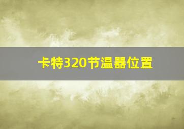 卡特320节温器位置