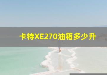 卡特XE270油箱多少升