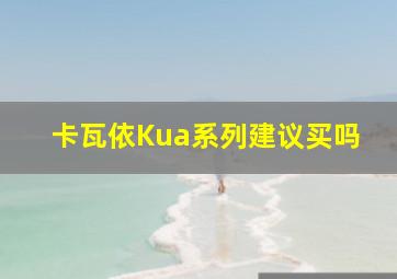 卡瓦依Kua系列建议买吗