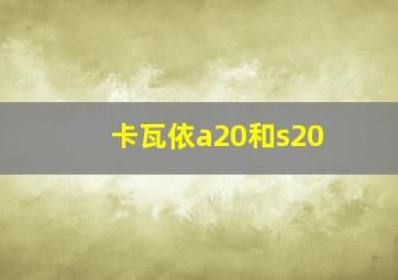 卡瓦依a20和s20