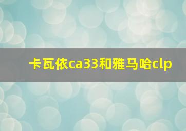 卡瓦依ca33和雅马哈clp