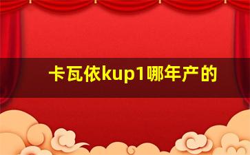 卡瓦依kup1哪年产的