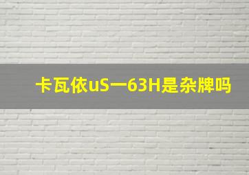 卡瓦依uS一63H是杂牌吗