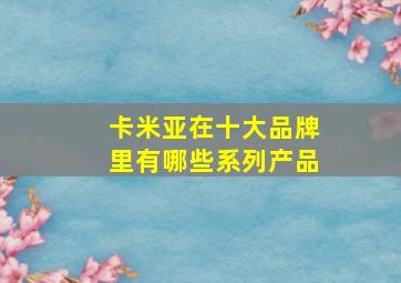 卡米亚在十大品牌里有哪些系列产品