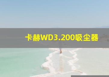 卡赫WD3.200吸尘器