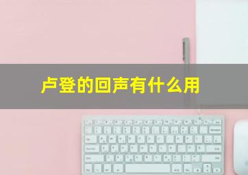 卢登的回声有什么用