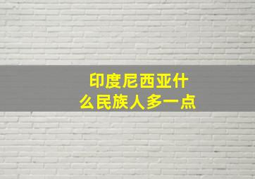 印度尼西亚什么民族人多一点