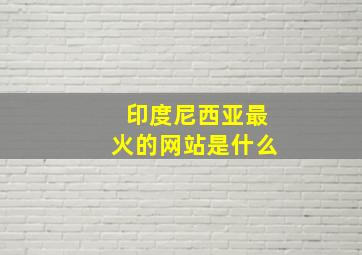 印度尼西亚最火的网站是什么