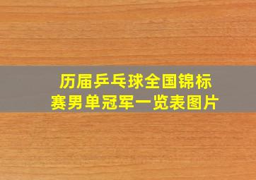 历届乒乓球全国锦标赛男单冠军一览表图片