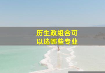 历生政组合可以选哪些专业