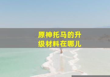 原神托马的升级材料在哪儿