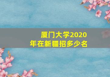 厦门大学2020年在新疆招多少名