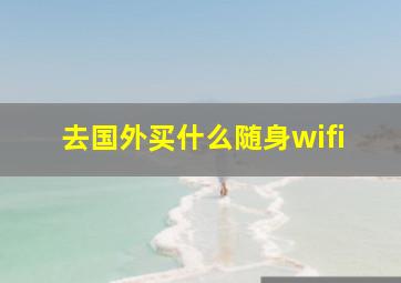 去国外买什么随身wifi