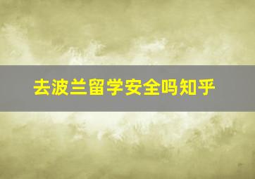 去波兰留学安全吗知乎