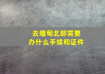 去缅甸北部需要办什么手续和证件