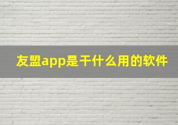 友盟app是干什么用的软件