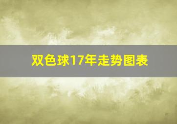 双色球17年走势图表