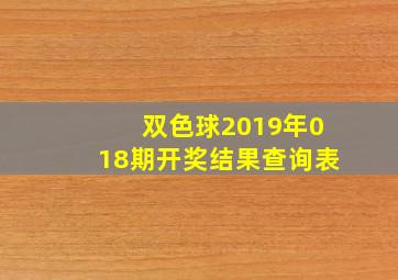 双色球2019年018期开奖结果查询表