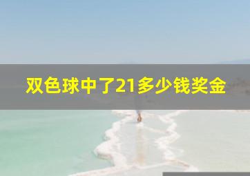 双色球中了21多少钱奖金