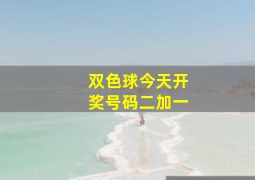 双色球今天开奖号码二加一