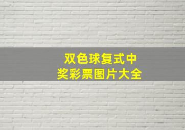 双色球复式中奖彩票图片大全