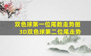 双色球第一位尾数走势图3D双色球第二位尾走势