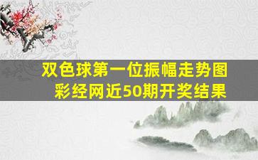 双色球第一位振幅走势图彩经网近50期开奖结果