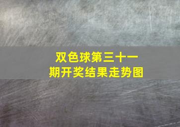 双色球第三十一期开奖结果走势图