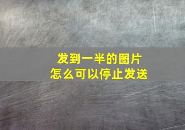 发到一半的图片怎么可以停止发送