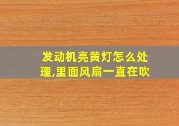 发动机亮黄灯怎么处理,里面风扇一直在吹