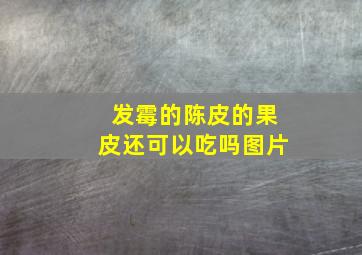 发霉的陈皮的果皮还可以吃吗图片