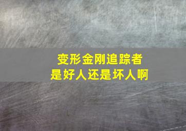 变形金刚追踪者是好人还是坏人啊