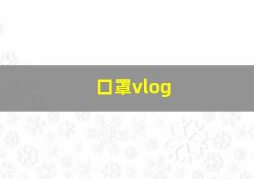 口罩vlog