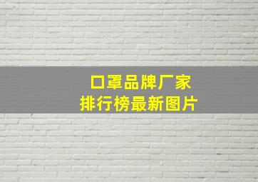 口罩品牌厂家排行榜最新图片