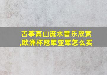 古筝高山流水音乐欣赏,欧洲杯冠军亚军怎么买